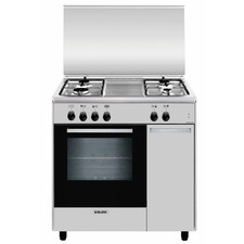 GLEM GAS AS854EI CUCINA 80x50 4 FUOCHI A GAS FORNO ELETTRICO 61LT COLORE INOX