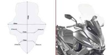 GIVI D6104ST PARABREZZA TRASPARENTE KYMCO XCITING S400i TCS 18 19 20 21 22 23 24