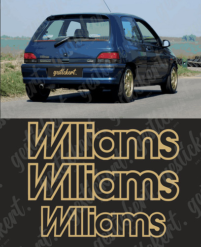 Set adesivi williams per - 1,