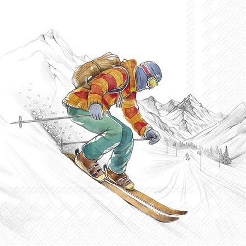 Tovaglioli neri ski runs - tovaglioli,