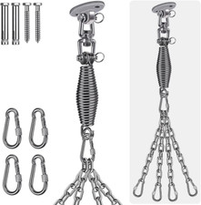 Appendino per sacco da boxe con catene e molla - Gancio oscillante rotazione 360° - Inox