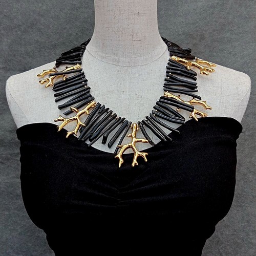 Collana ramo resina - , dorata