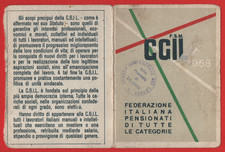 TESSERA SINDACATO ANNO 1958