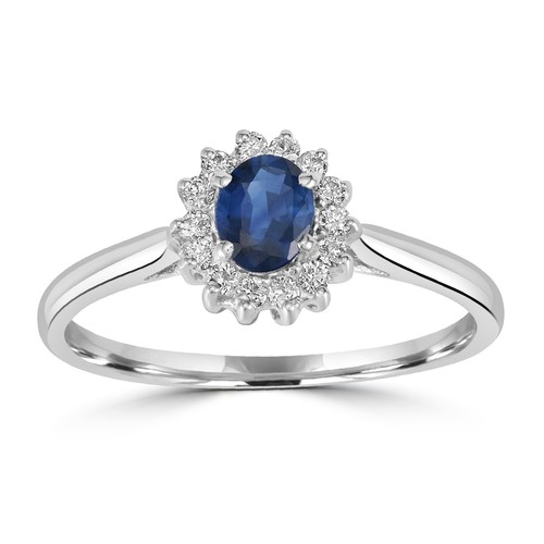 Anello aureola oro bianco - , 18