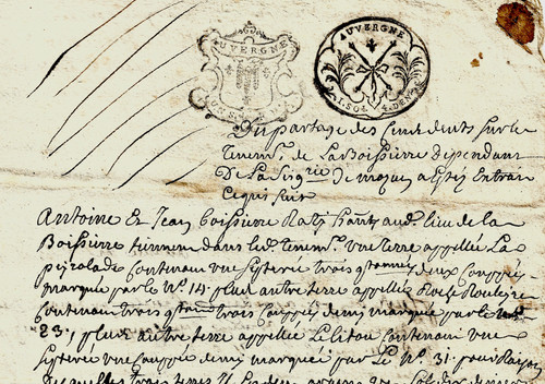 1746 partage terres à - 1746,
