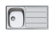 Foster S1000 Lavello 1 vasca e gocciolatoio inox , Metallo, Spazzolato, 79x50...