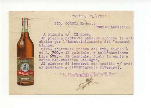 Cartolina società anonima - cartolina,