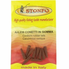 STONFO CONETTI IN GOMMA SALVANODO COPRINODO PESCA SURFCASTING CARPFISHING 3 MIS.