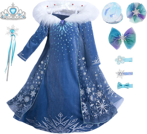 Vestito elsa frozen bambina - elsa,