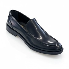 Mocassino Uomo in Pelle Blu Eleganti Fondo in gomma Classiche Cerimonia Verlani