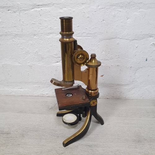 Antique brass microscope - antique,