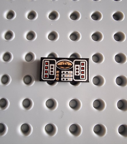 Lego piastrella nera 1x2 - piastrella,