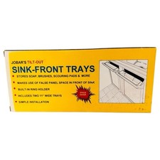 Jobars Vassoi Anteriori Lavabo Inclinabili 11" Bianco (2) con Cerniere Porta Anello Incasso 