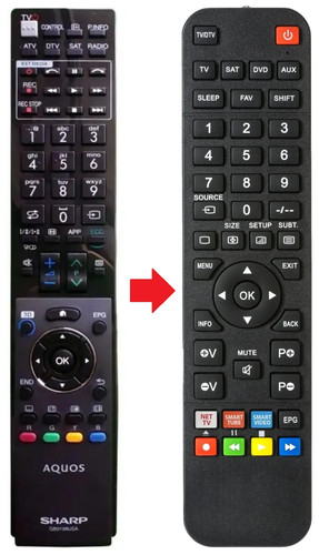 Telecomando adatto per sharp - per,