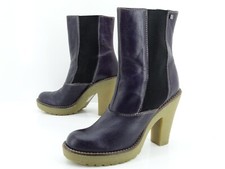 Jette Joop Chelsea Scarpe Invernali Stivali Stivaletti Tg. 37 UK4 Lilla Pelle