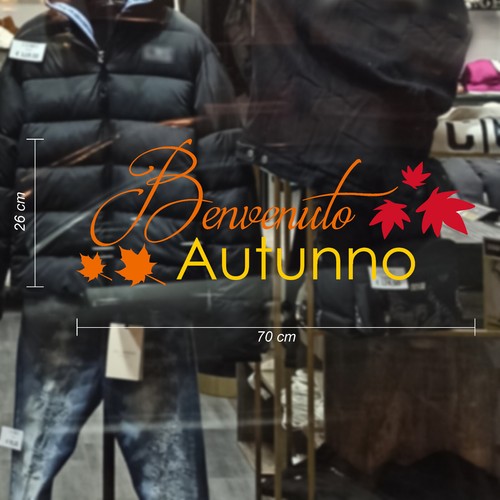 Adesivi vetrine autunno - vetrine,
