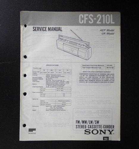 Originale sony cfs 210l - originale,