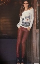 PANTALONE SKINNY BIKER DENNY ROSE IN SIMILPELLE GRIGIO TG. XS/40 COME NUOVO 