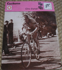 GINO BARTALI CICLISMO CARTOLINA SCHEDA SVIZZERA 1977
