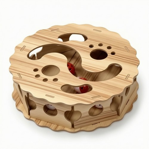 Scatola labirinto legno - in,