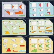 GIAN - Serie Tematica  "ORIGAMI VOLANTI"   6 Schede usate - COMPLETA