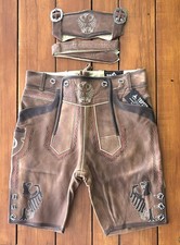 Pantaloni corti in pelle