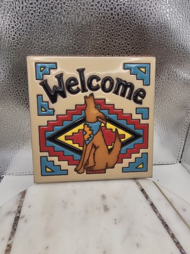 Earthtones welcome tile - earthtones,