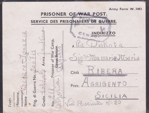 Algeria 1945 cartolina pow - 1945,