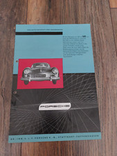 Brochure originale Porsche 356 Cabriolet Speedster Carrera e altre auto d'epoca
