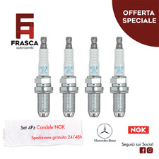 Candele 4 Pezzi NGK Mercedes Benz CLK 230 Kompressor 193 CV 200 Kompressor 192 C