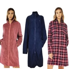 Vestaglia invernale da donna Cerniera Pile Coral Kuvee da S a 4XL tinta unita