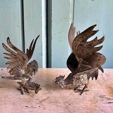 COPPIA SCULTURE GALLI IN