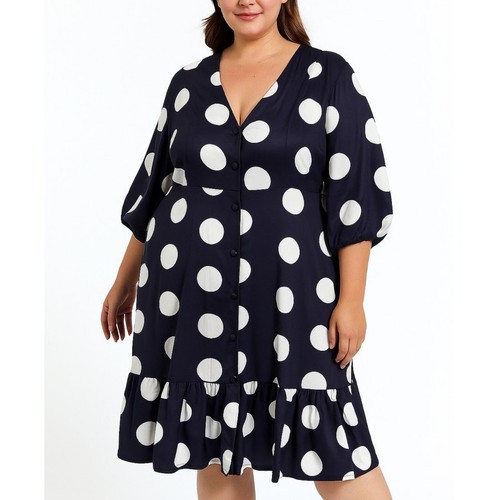 Abito camicia pois blu - a, navy