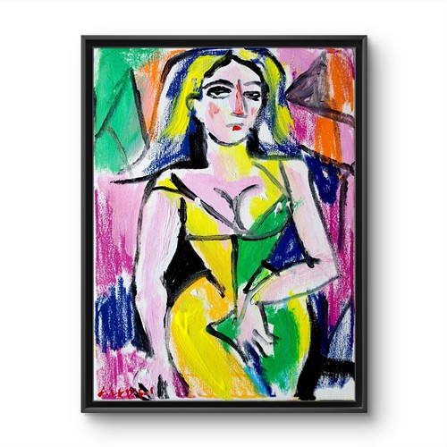 Quadro acrilico cubista aleph - acrilico,