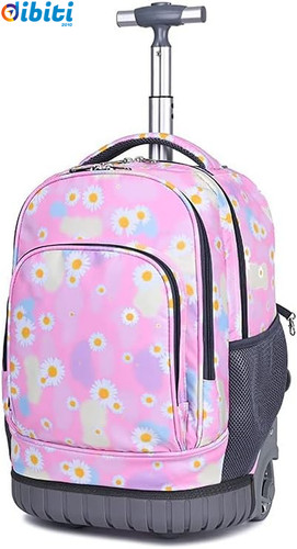 Zaino rosa trolley con - rosa, ruote