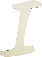 Lettera I in Legno, Grande 12 Pollici Lettere in Legno Verniciabile Alfabeto per Parete D