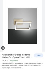 Plafoniera "BARD" a led moderna 22W Bianco 3394-21-225 Fabas Luce