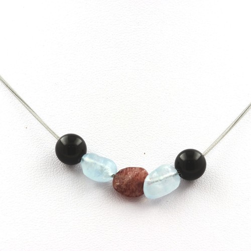 Collana perle agata - collana, mm