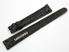 Cinturino Longines Nero 11/10mm Accessori Orologi Ricambio Vintage Nuovo