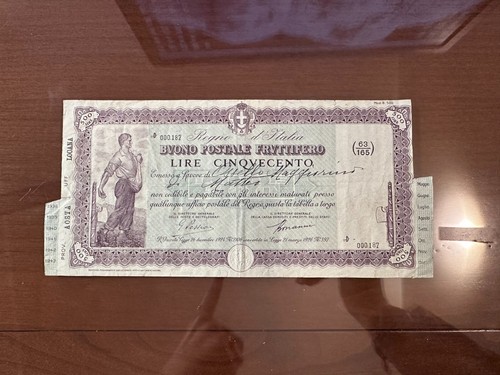 Buono postale fruttifero lire - postale,