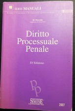 DIRITTO PROCESSUALE PENALE - MERCONE - QUINDICESIMA EDIZIONE - SIMONE - 2007