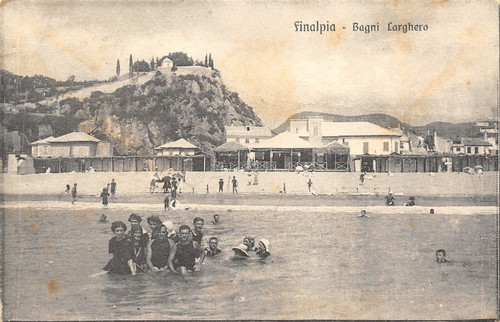 1678 cartolina finalpia bagni - finalpia,
