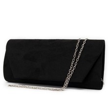 Pochette scamosciata nera