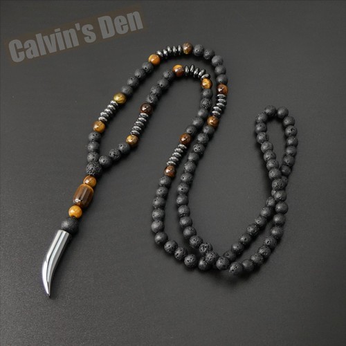 Collana con ciondolo zanna