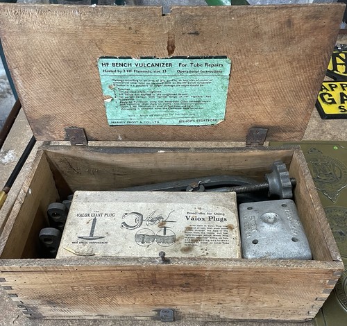 Antique car tyre - antique, repair