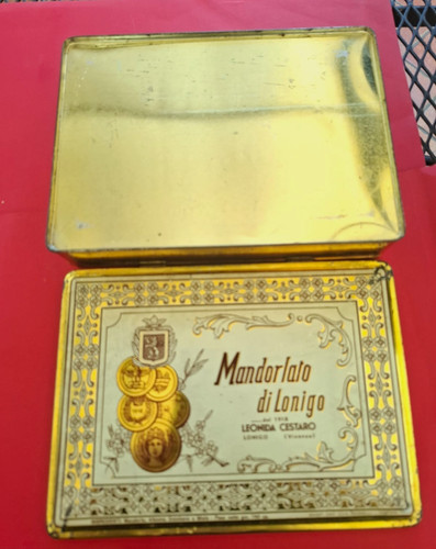 Scatola latta mandorlato - scatola,