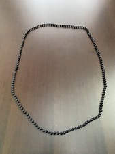 COLLANA PERLE FINTE LUNGA NERA LUNGHEZZA 80 cm CIRCONFERENZA  160 cm