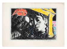 ROBERTO BARNI (Pistoia, 1939) Litografia Opera Grafica 50 x 70 cm Firma a matita