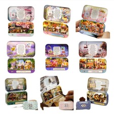 Kit casa delle bambole in legno miniatura modellino scatola teatro fai da te assemblaggio con mobili giocattolo