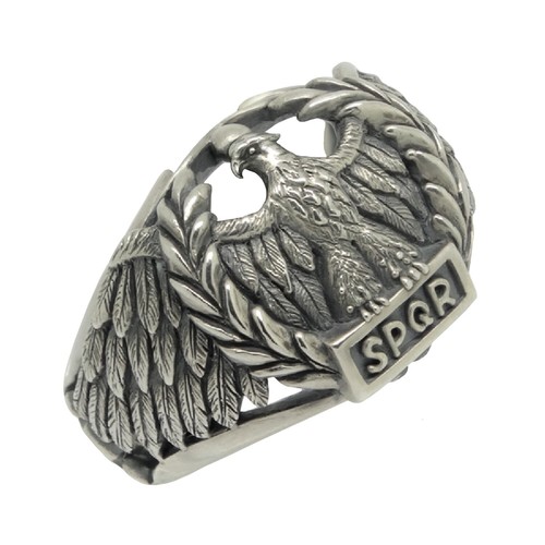 Anello uomo aquila - aquila, argento